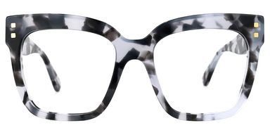 Carré Gris Tortue Acétate Lunettes