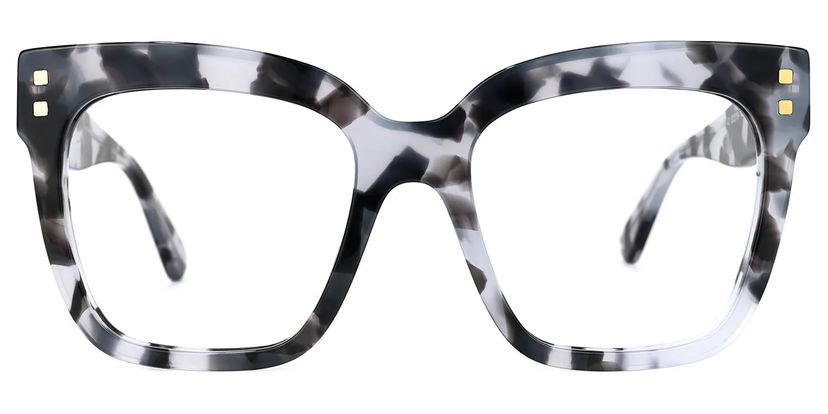 Carré Gris Tortue Acétate Lunettes
