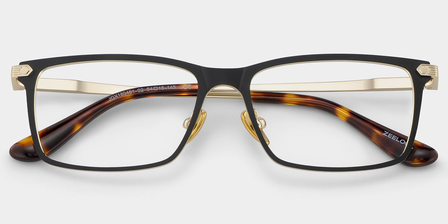 Alexander Lunettes rectangulaires noires1