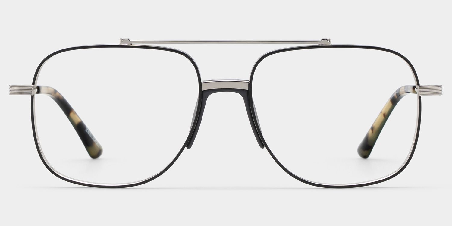 Poppy Noir Aviateur Lunettes0