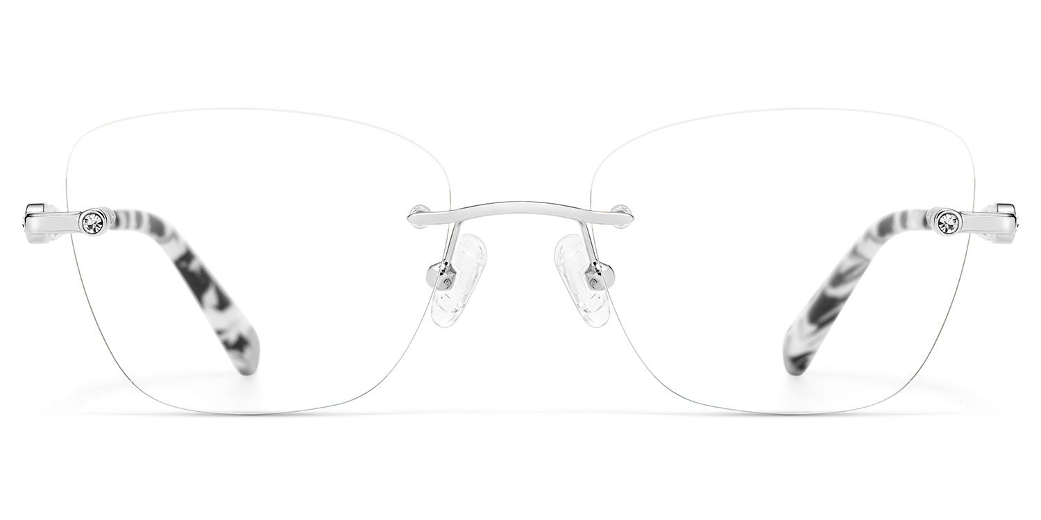 Seth Rectangulaires Métal Argenté Lunettes0