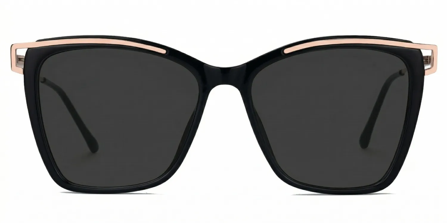 Krystle Noir Carré Lunettes0