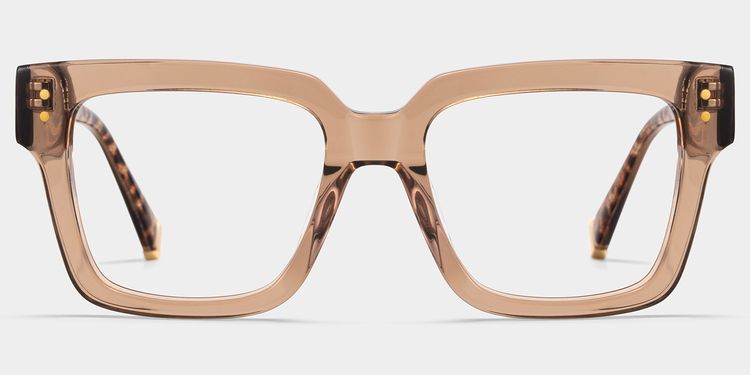 Caius Carré Beige Lunettes