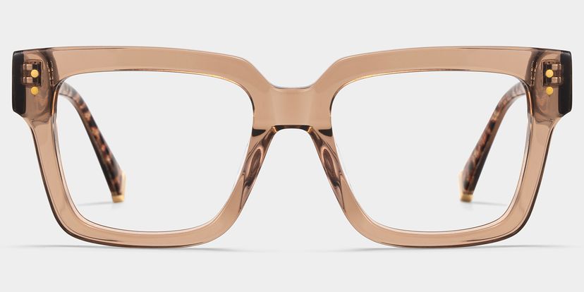 Caius Carré Beige Lunettes