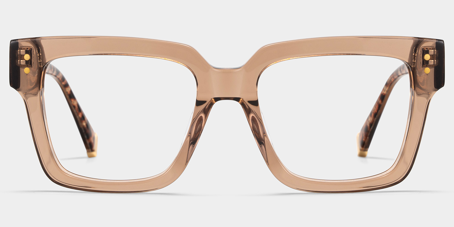 Caius Carré Beige Lunettes