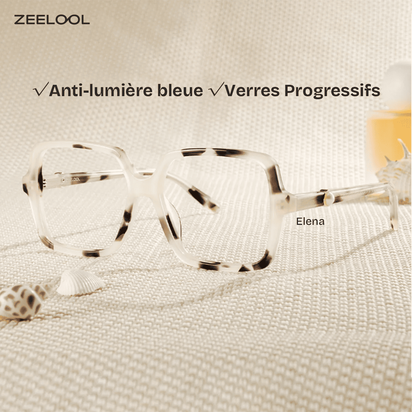 Lunettes carrées écaille de tortue Elena