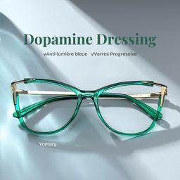 Cat Eye Vert Lunettes0