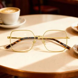 Abigail Doré Carré Lunettes0