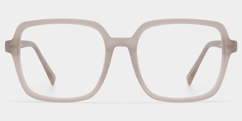 Lunettes carrées en acétate kaki