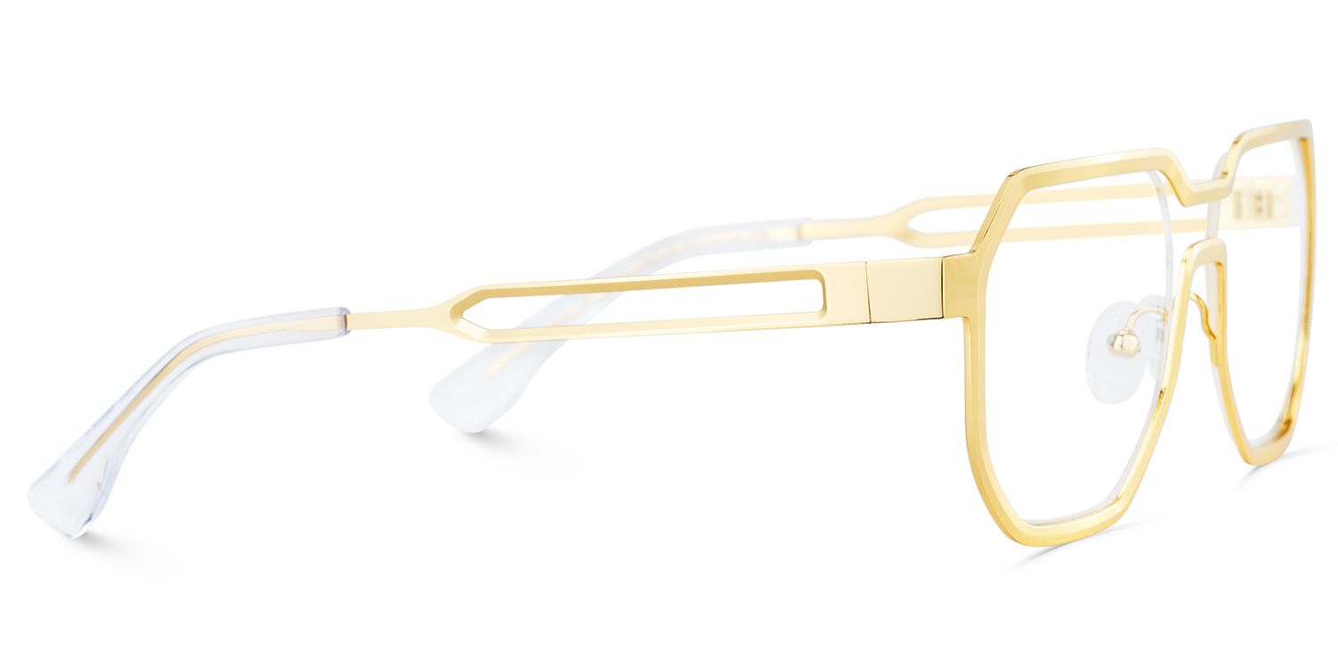 Hype Géométrique Or Lunettes4