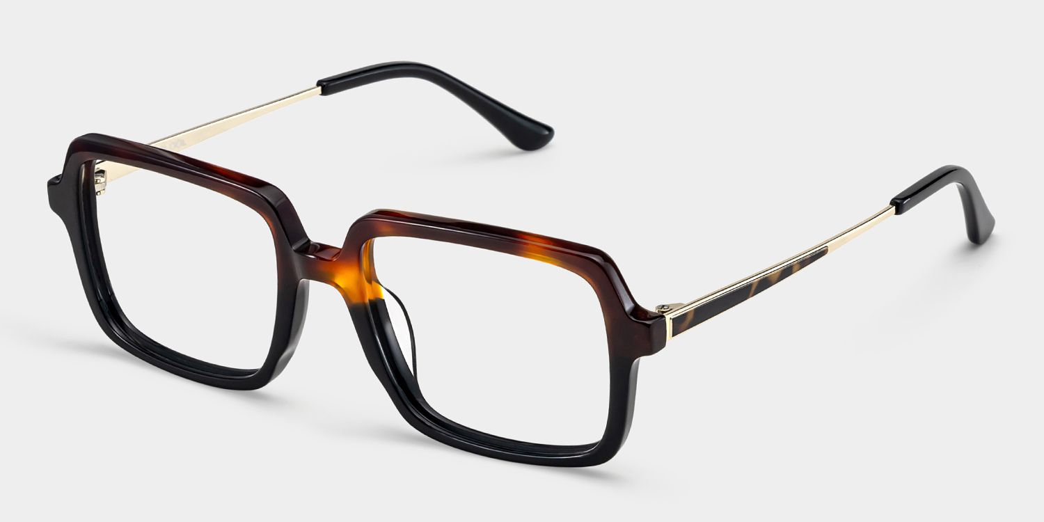Beatrice Rectangulaire Bicolore Lunettes2
