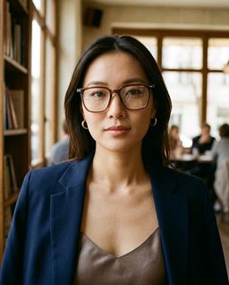 Eliza Marron Foncé Carré lunettes6