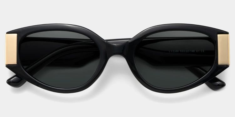 Lunettes solaires carrées noires Rodz
