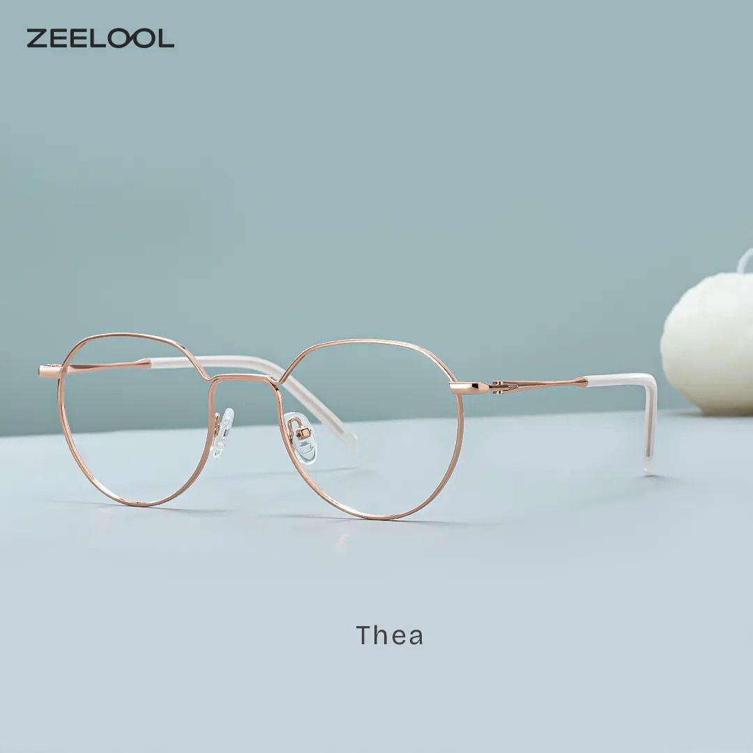 Lunettes géométriques dorées Thea0