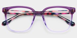 Carrées Violettes TR90 Lunettes1