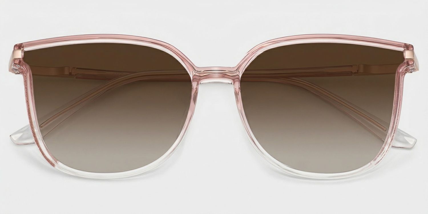 Rodz Tr90 Square Rose Cristal Lunettes de soleil à Monture | ZEELOOL FR1