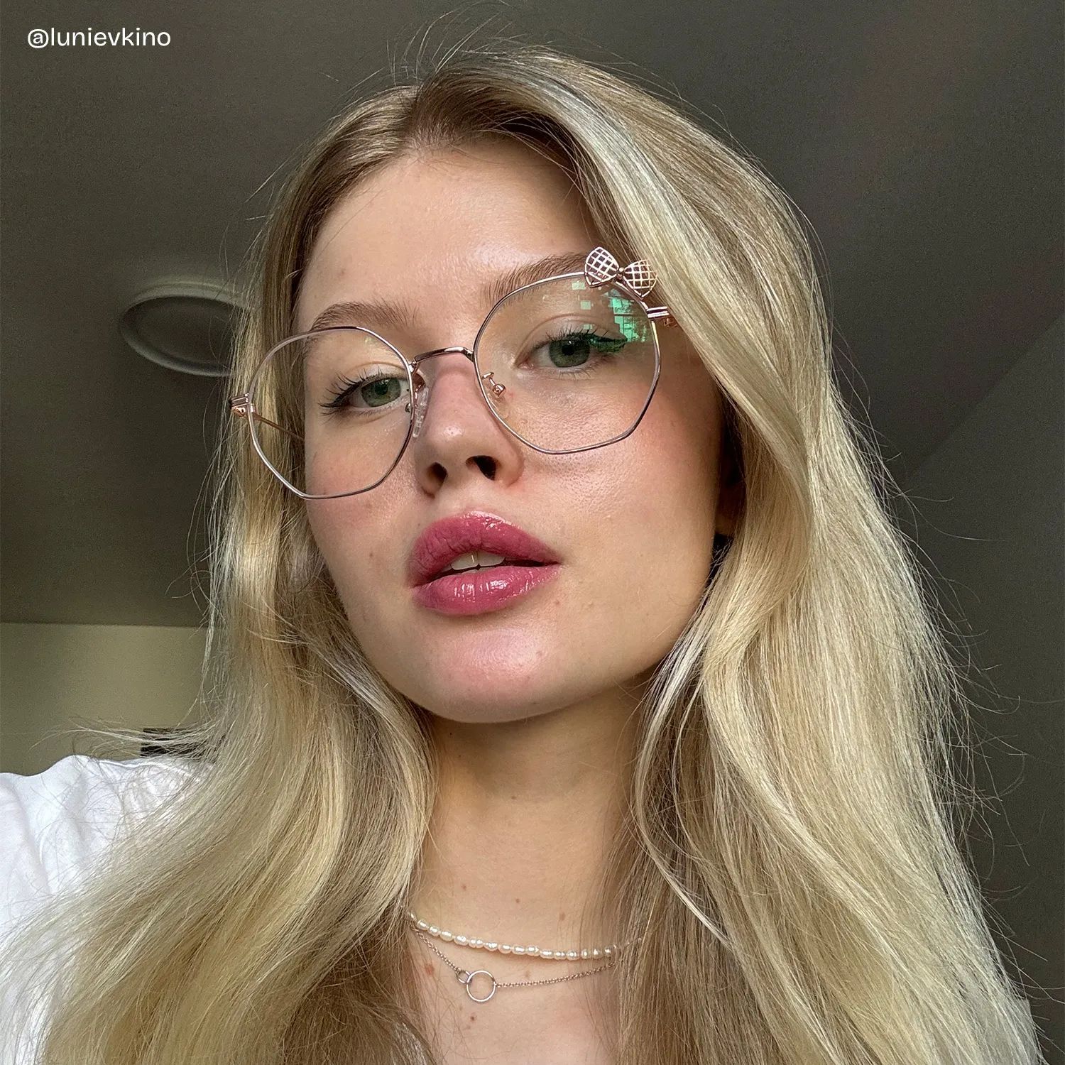 Kaitlyn Lunettes géométriques en or rose4