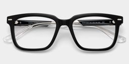 Lunettes rectangulaires noires1