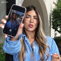 Lunettes géométriques roses Sophie6