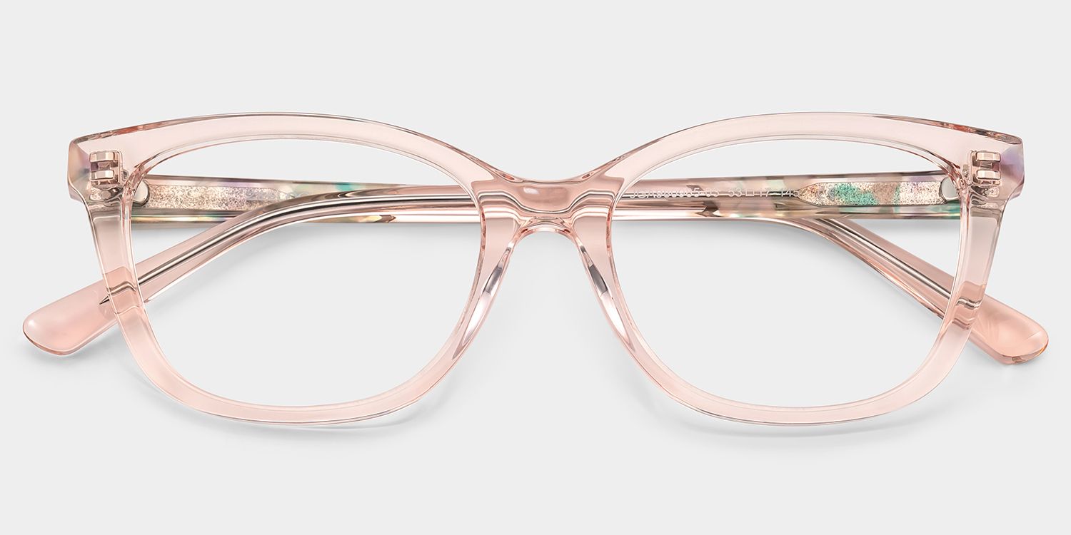 Cassia Rectangulaires Acétate Rose Lunettes2
