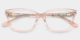 Rectangulaires Acétate Rose Lunettes2