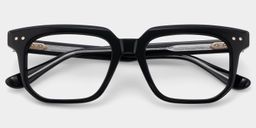 Lunettes carrées noires2