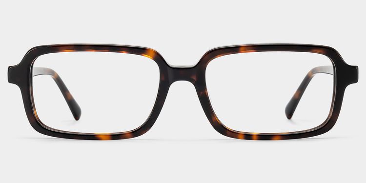 Lunettes rectangulaires en acétate tortue