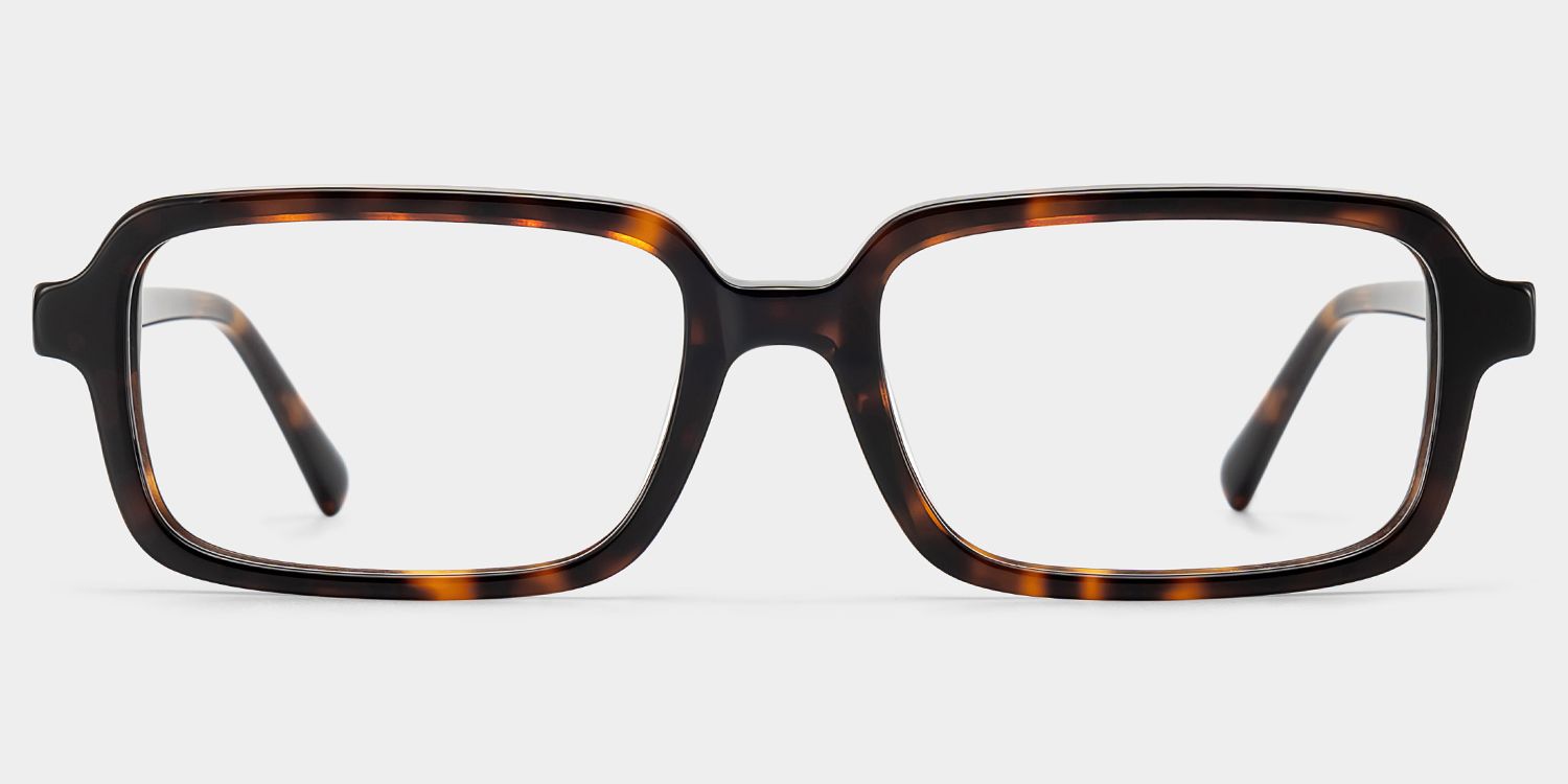 Danielle Lunettes rectangulaires en acétate tortue1