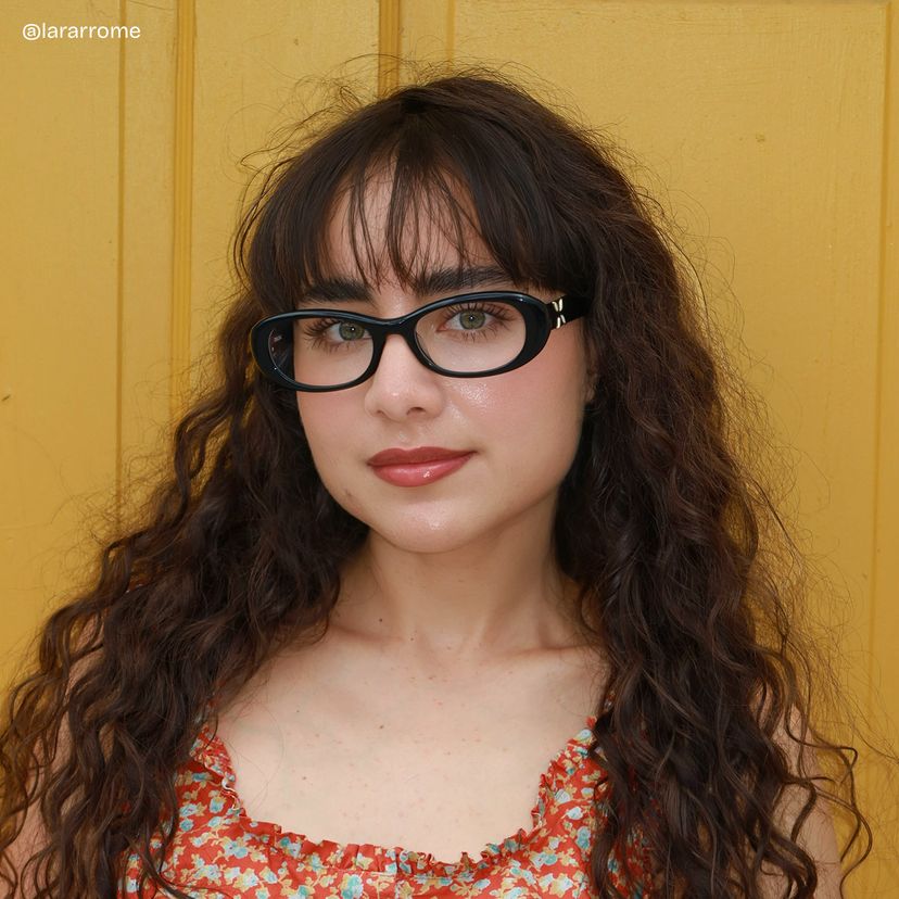 Lunettes ovales noires Catherine