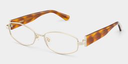 Lunettes en métal à motif tortue géométrique2