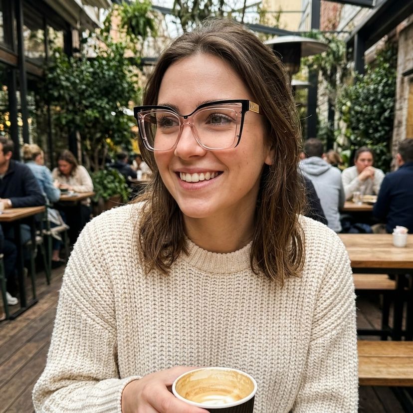 Carrées Beige Lunettes