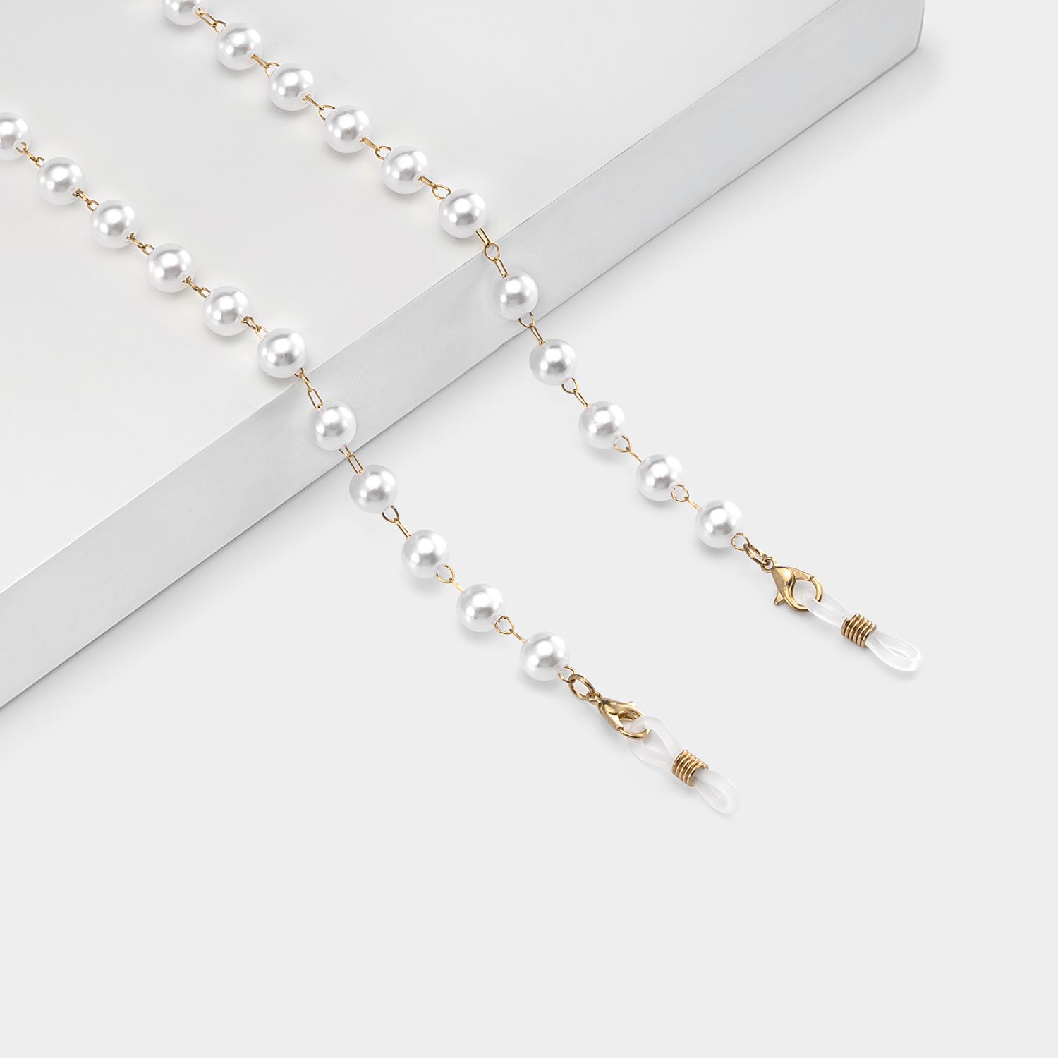 Chaînes de lunettes élégantes en or nacré0