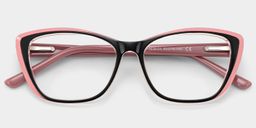 Fidelia Noir Rose Cateye Lunettes2