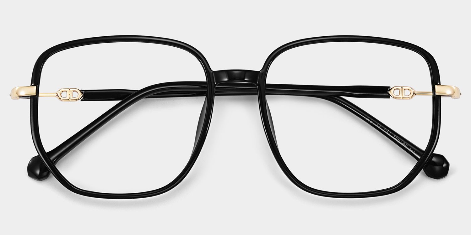 Joana Noir Géométrique lunettes2