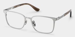 Lunettes rectangulaires argentées2