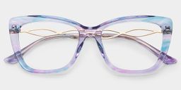 Papillon Acétate Violet Lunettes2