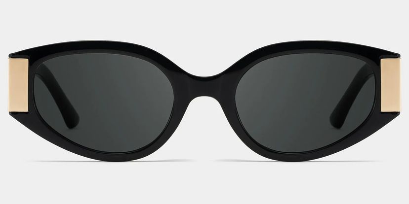 Silvia Noir Géométrique lunettes de soleil