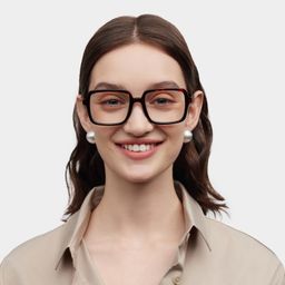 Beatrice Rectangulaire Bicolore Lunettes0