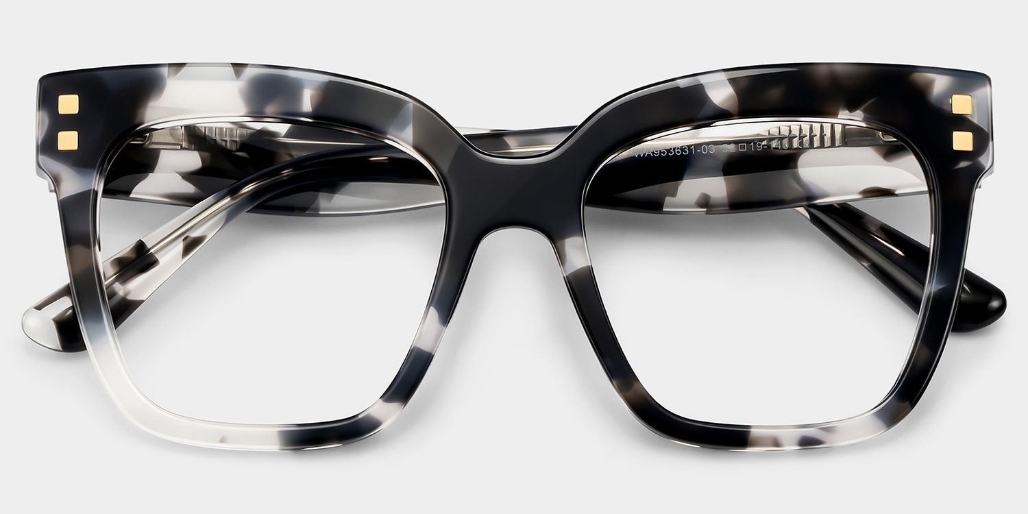 Minguela Carré Gris-Tortue Acétate Lunettes1