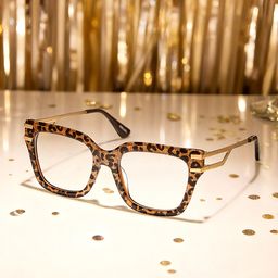 Lidia Léopard Carré lunettes1
