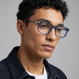 Orion Bleu Rectangulaire lunettes6