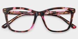 Papillon Acétate Tortue Rose Lunettes1