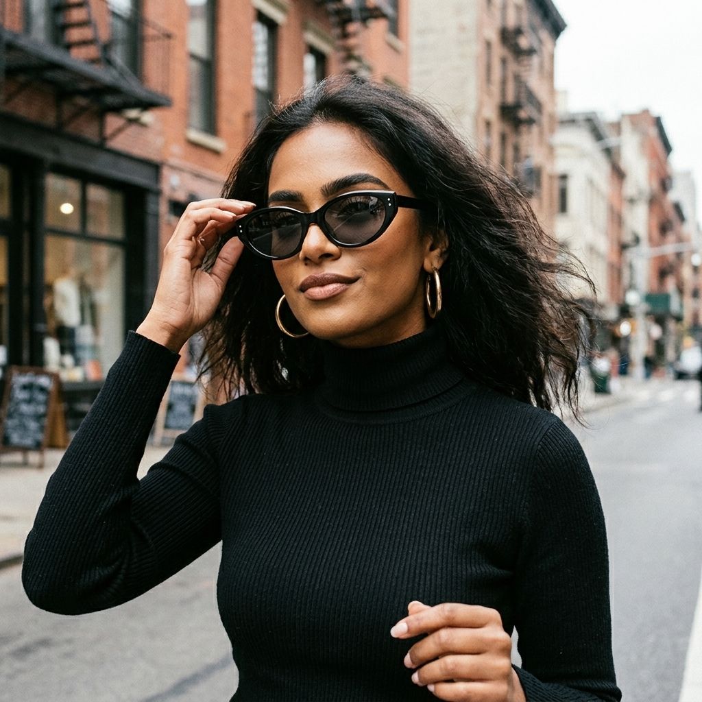 Raine Noir Cateye Solaires5