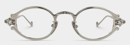Ovales Métal Argenté Lunettes1