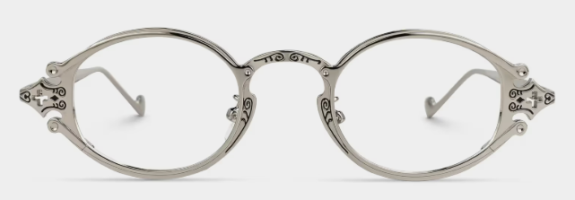 Ovales Métal Argenté Lunettes