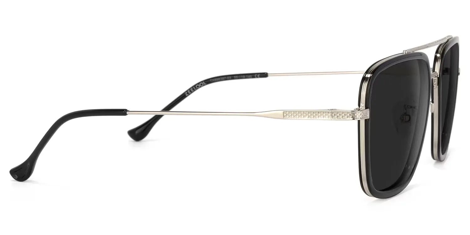 Lunettes Nayeli Aviator Noir-Argent | Lunettes Zeelool3
