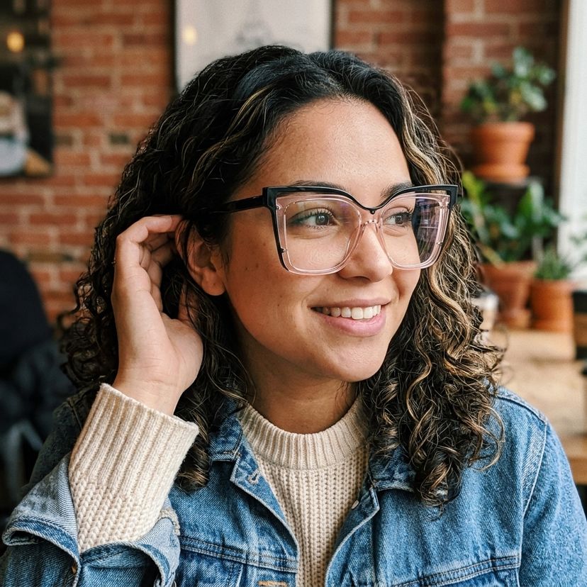 Carrées Beige Lunettes