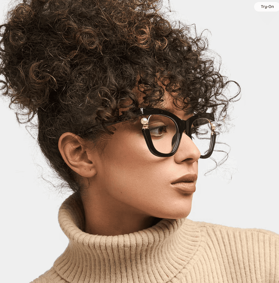 Pearl Noir Cat-eye lunettes7