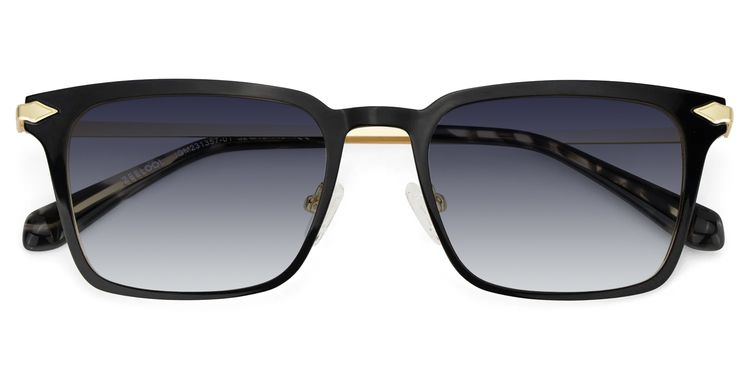 Rectangulaire Noir Métal Solaire