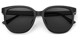 Lunettes de soleil géométriques noires TR901
